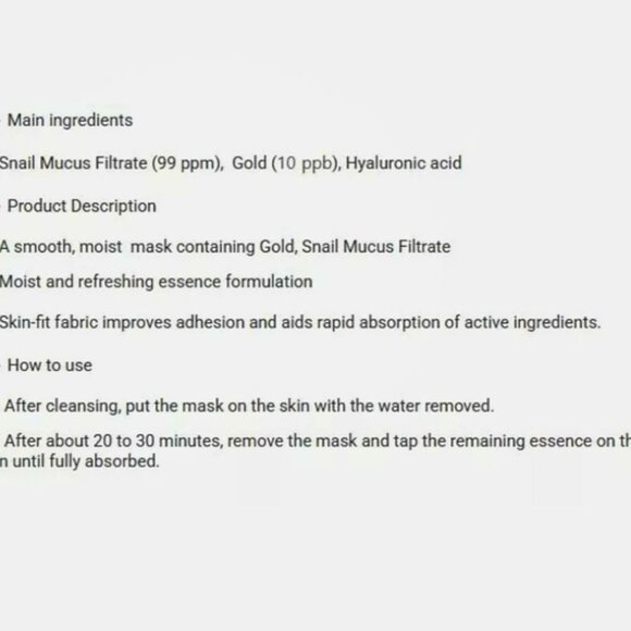 TONYMOLY Intensive Care Gold 24K Snail Masks Facial Sheets Korean Skincare 10PCS - Picture 5 of 12